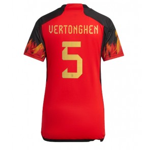 Belgien Jan Vertonghen #5 kläder Kvinnor VM 2022 Hemmatröja Kortärmad